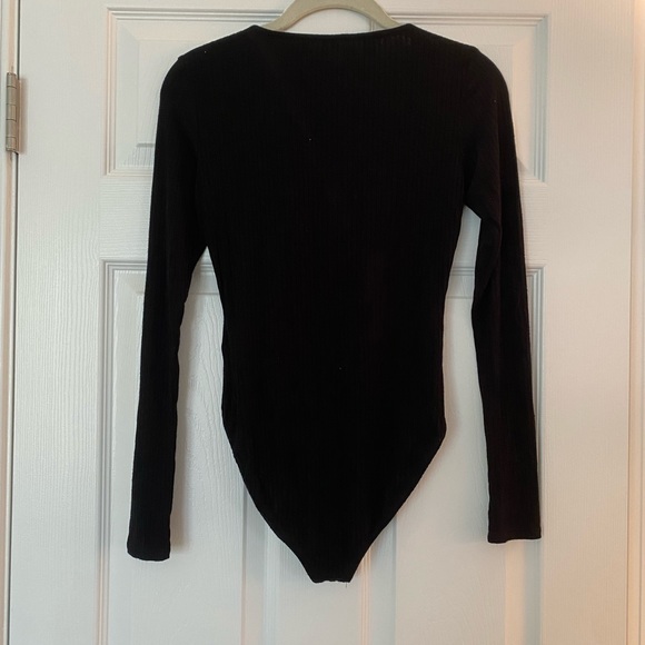 Urban Outfitters Out From Under zip up ribbed black bodysuit. Size Small. - Picture 7 of 7